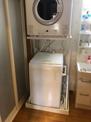 一戸建ての洗面室にガス衣類乾燥機RDT-54Sを新設