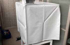 名古屋市でガス衣類乾燥機RDT-80(A)をベランダに新規設置